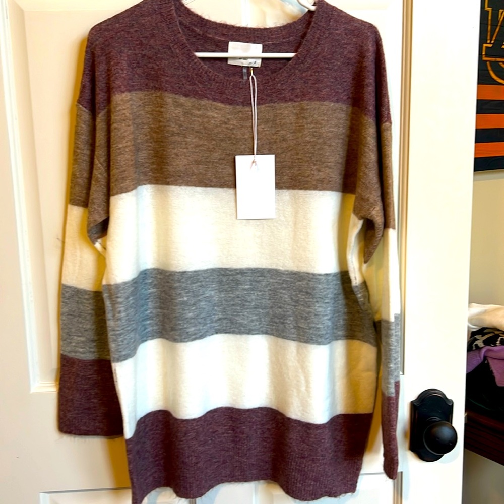 Brand new striped sweater with tags